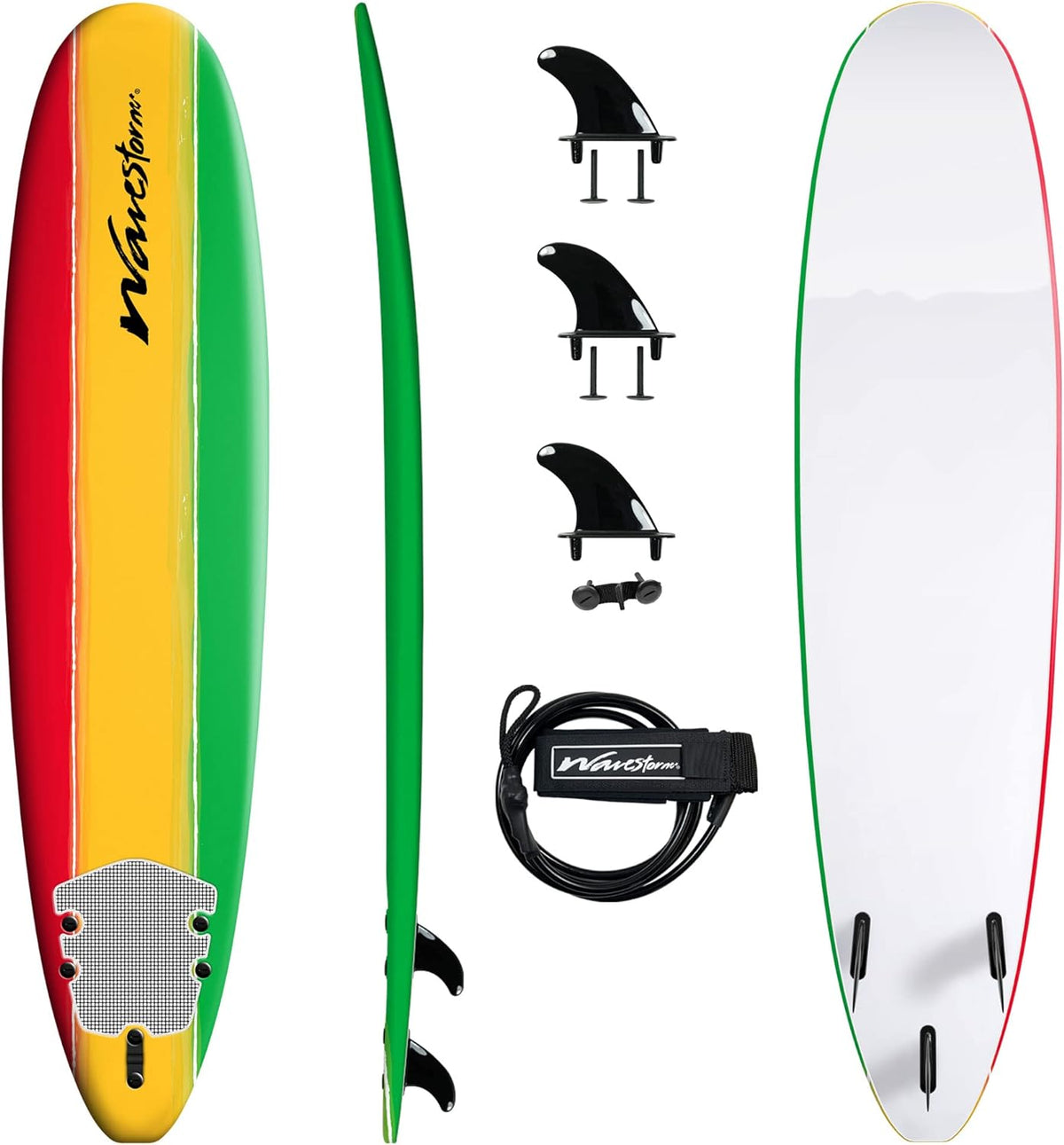 Classic Soft Top Foam 8ft Surfboard - Sunburst