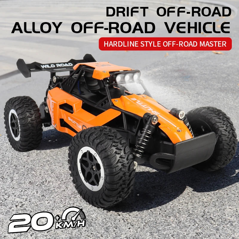 ZWN 1:12 1:16 20KM/H RC Car With LED Lights 2.4G Alloy Off-Road High Speed Vehicle Remote Control Cars Toys for Children Gifts