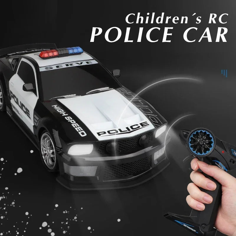 RC Car 1/12 Remote Control Mustang Police Car Kid Wireless Remote Control Car Gift Stunt Drift Electric Car Model Toys for Boys