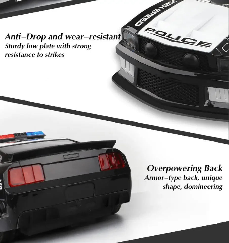 RC Car 1/12 Remote Control Mustang Police Car Kid Wireless Remote Control Car Gift Stunt Drift Electric Car Model Toys for Boys