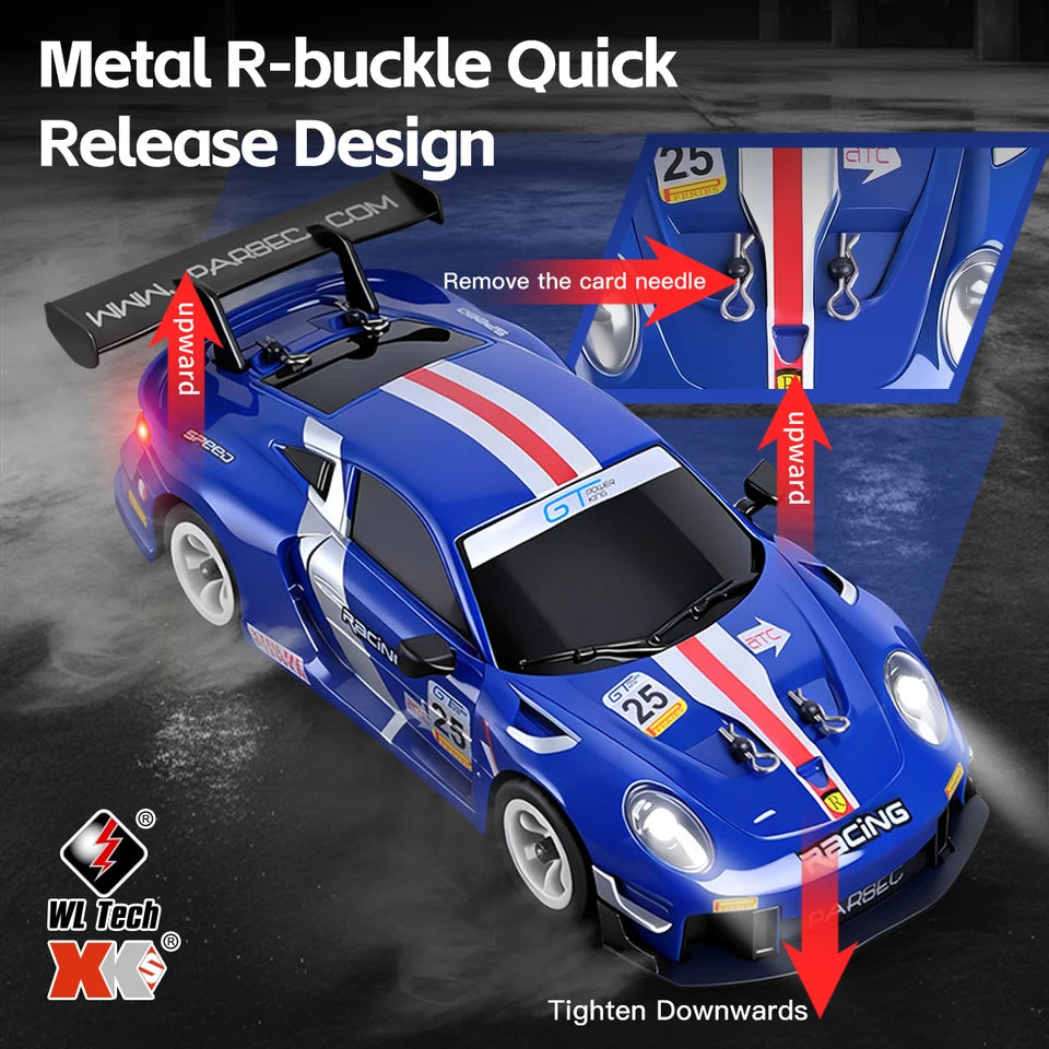 WLtoys 1/28 RC Drifting Car 284191 284019-A Upgraded Gyro 4WD High Speed Radio Control Model 2.4G Drift Racing Vehicle Mini Gift