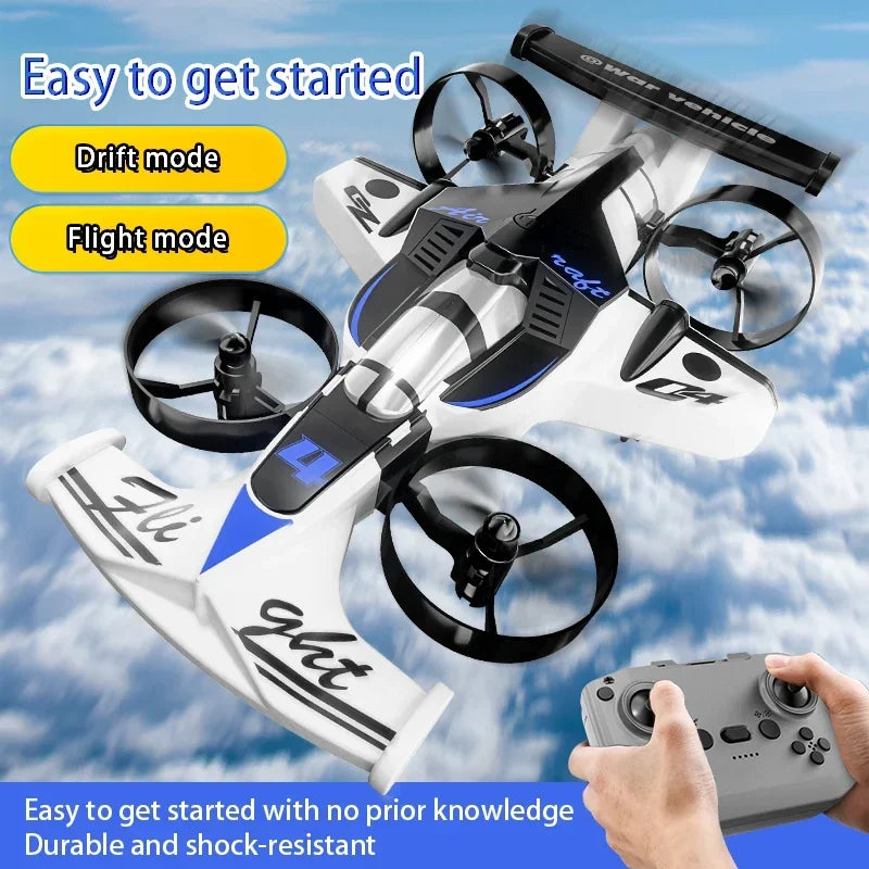 In Stock 2 IN 1 RC Car And RC Plane Amphibious Drift Racing Fixed-wing Aircraft Drone Toys For Kids And Adults Gift