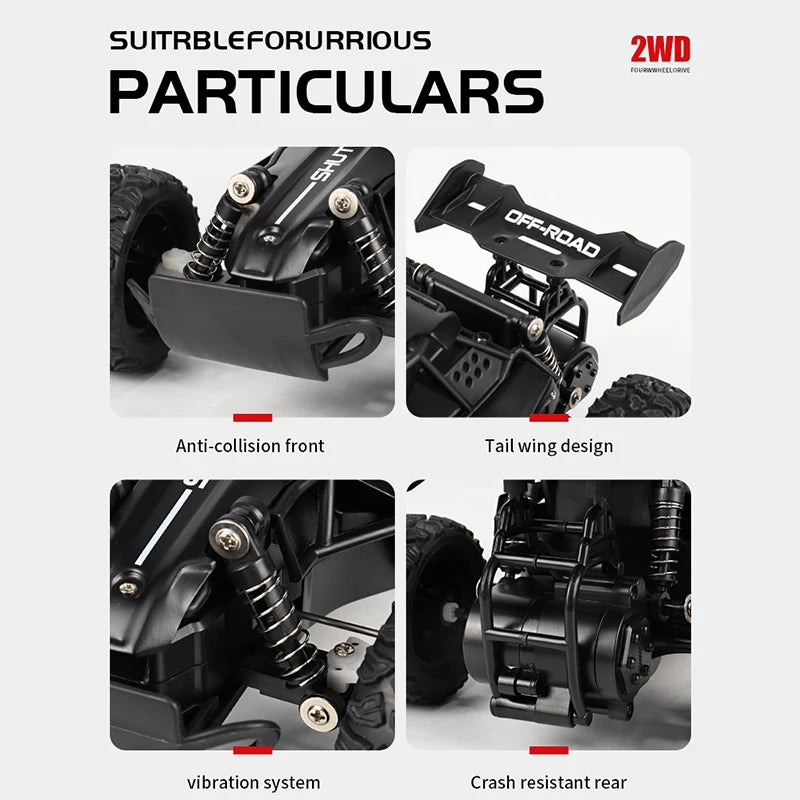 ZWN 1:12 1:16 20KM/H RC Car With LED Lights 2.4G Alloy Off-Road High Speed Vehicle Remote Control Cars Toys for Children Gifts