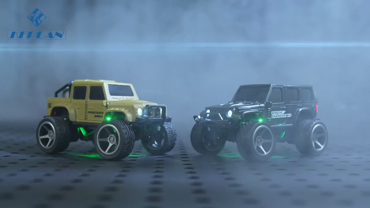 KF32 1:64 RC Mini Climbing Car With LED Light and HD Camera Radio Remote Control Cars Alloy Toy For Kids Christmas Holiday Gifts
